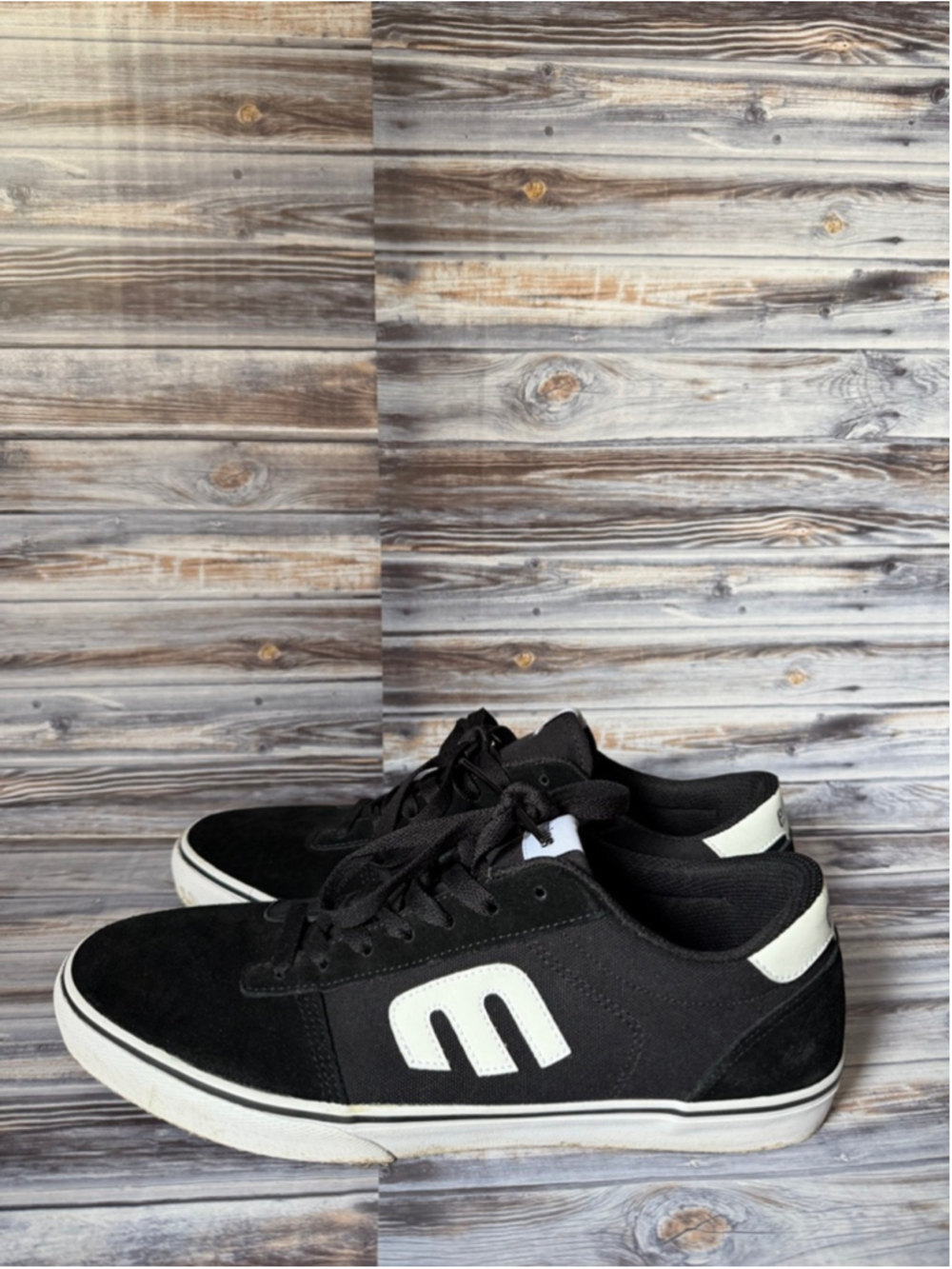 Men's Etnies Calli Vulc Black White Sneakers Size 11